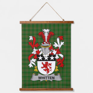 Iers Wapen van Whitten Familie Crest Hangend Wandkleed