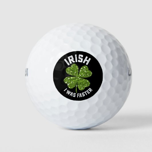 Iers was ik sneller op St Patrick's Day Golfballen (Voorkant)