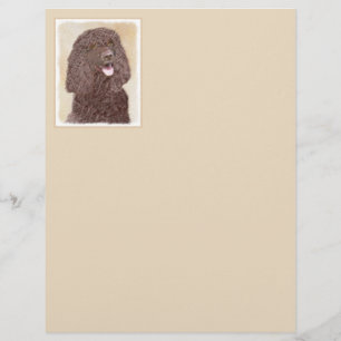 Iers waterspaniel schilderen - Oorspronkelijke hon
