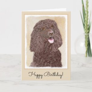 Iers waterspaniel schilderen - Oorspronkelijke hon Kaart