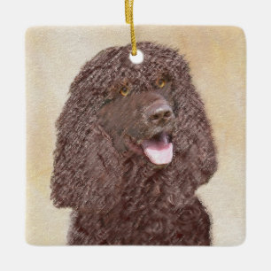 Iers waterspaniel schilderen - Oorspronkelijke hon Keramisch Ornament