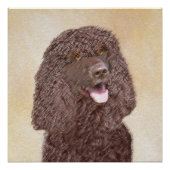 Iers waterspaniel schilderen - Oorspronkelijke hon Perfect Poster (Voorkant)