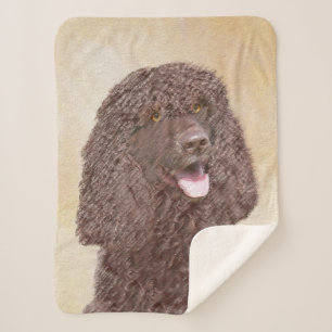 Iers waterspaniel schilderen - Oorspronkelijke hon Sherpa Deken