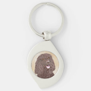 Iers waterspaniel schilderen - Oorspronkelijke hon Sleutelhanger