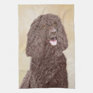 Iers waterspaniel schilderen - Oorspronkelijke hon Theedoek