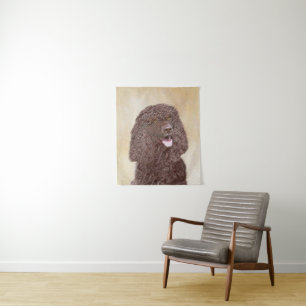 Iers waterspaniel schilderen - Oorspronkelijke hon Wandkleed