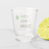 Iers werd Drink St. Patrick's Day Shot Glass Glas (Achterkant)