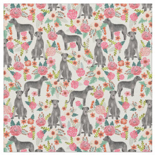 Iers Wolfhound floral fabric crème Stof