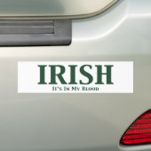Iers zijn in mijn bloedcadeautjes bumpersticker (Op auto)