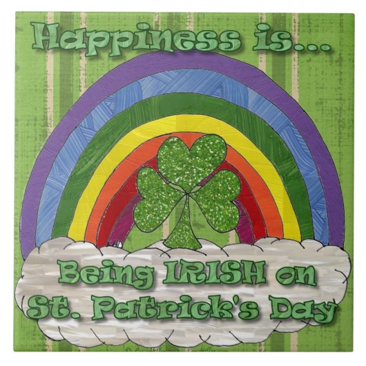 Iers zijn op St. Patrick's Day keramische tegel Tegeltje (Voorkant)
