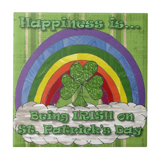 Iers zijn op St. Patrick's Day Tegeltje (Voorkant)