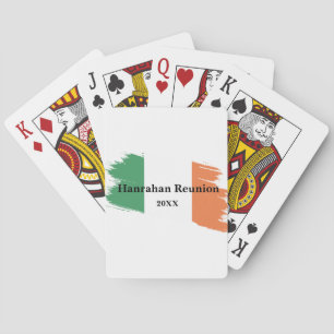 Ierse achternaam Custom Flag Kleuren Reunion Pokerkaarten