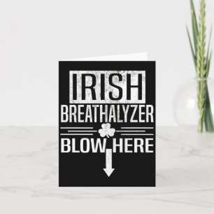 Ierse Ademtester St Patricks Dag Volwassenen Humor Kaart
