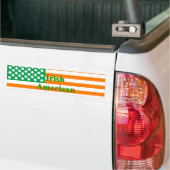 Ierse Amerikaanse vlag Bumpersticker (Op Truck)
