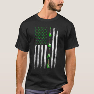 Ierse Amerikaanse vlag gitaar St. Patrick's in noo T-shirt