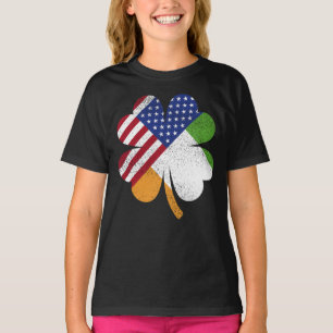Ierse Amerikaanse Vlag Ierland Vlag Meisje T-shirt