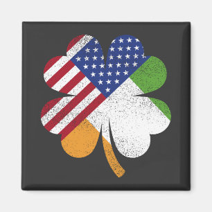 Ierse Amerikaanse Vlag Ierland Vlag Plein Magneet