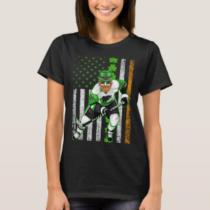 Ierse Amerikaanse vlag Lucky Hockey St. Patrick's  T-shirt