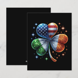 Ierse Amerikaanse vlag ST PATRICKS DAG Feestdagenkaart