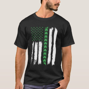 Ierse Amerikaanse vlag St Patrick's Day T-shirt