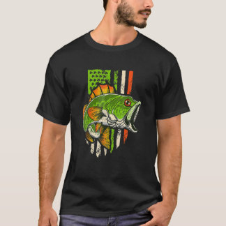 Ierse Amerikaanse vlag Vist vis St Patricks da T-shirt