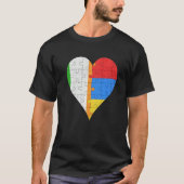 Ierse Armeense vlag hart T-shirt (Voorkant)