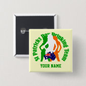 Ierse Australische meisjes St Patrick's day Vierkante Button 5,1 Cm (Voorkant /achterkant)