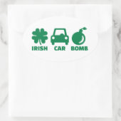 Ierse autobom ovale sticker (Tas)