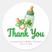 Ierse baby shower bedank sticker (Voorkant)