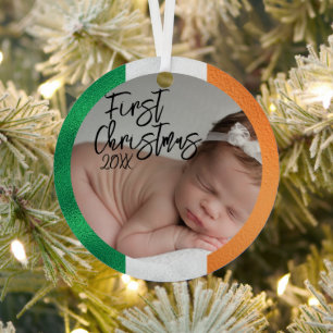 Ierse Baby's eerste Kerstmis Metalen Ornament