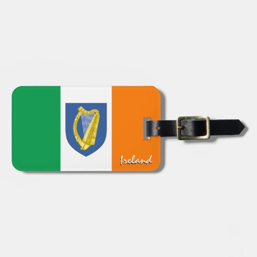 Ierse Bagagelabels, patriottische Ierse vlag Bagagelabel (Voorkant horizontaal)