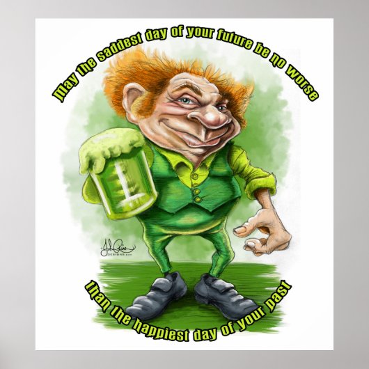 Ierse begroeting voor Saint Patricks Day. Poster (Voorkant)