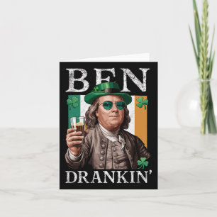 Ierse Ben Drank Bier - St Pattys Mannen En Vrouwen Kaart