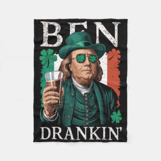 Ierse Ben Drankin Bier - St Pattys Mannen en Vrouw Fleece Deken
