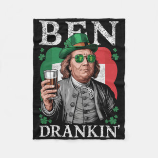 Ierse Ben Drankin Bier - St Pattys Mannen En Vrouw Fleece Deken