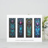 ierse Bladwijzer, keltisch Glas in lood Bladwijzer (Staand voorkant)