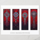 Ierse Bladwijzer, rode gotische Bladwijzer 1 (Achterkant)