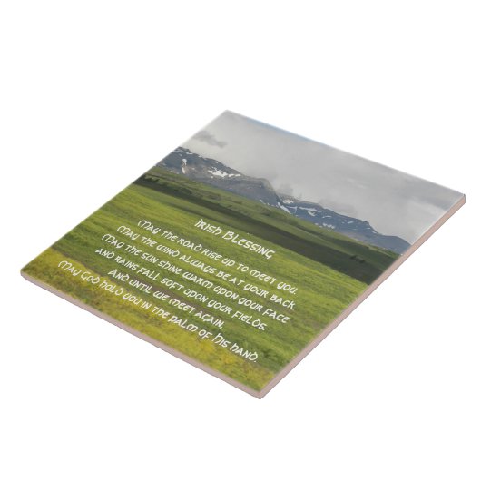 Ierse Blessing Green Valley Landschap Tegeltje (Zijkant)