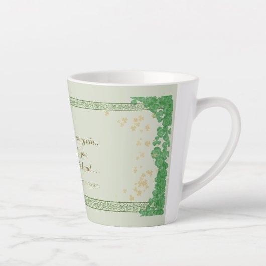 Ierse "Blessing Latte Mok Palm" van Zijn hand sham (Rechts)