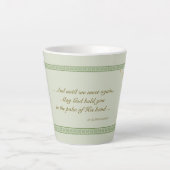 Ierse "Blessing Latte Mok Palm" van Zijn hand sham (Voorkant)