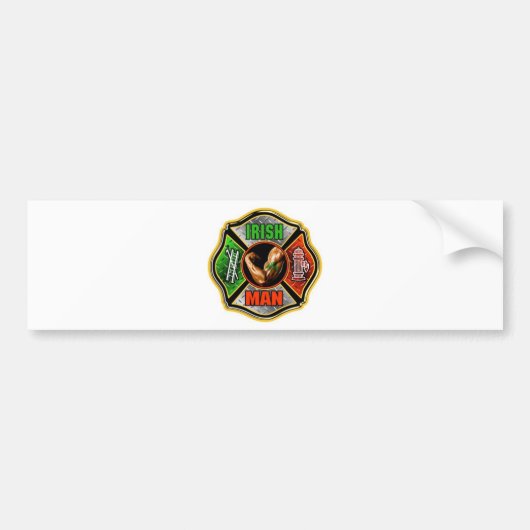 Ierse brandweerman bumpersticker (Voorkant)