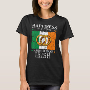 Ierse bruiloft Ierland Roots Ierse vlag Getrouwd T-shirt
