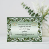 Ierse bruiloft receptie kaart (Staand voorkant)