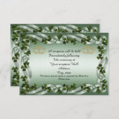 Ierse bruiloft receptie kaart (Voorkant / Achterkant)