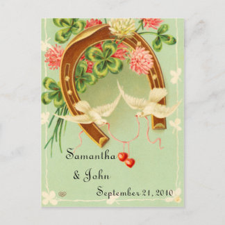 Ierse bruiloft save the date aankondigingskaart