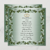 Ierse bruiloft Uitnodiging elegant plein (Voorkant / Achterkant)