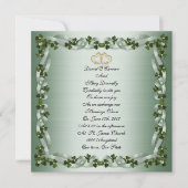 Ierse bruiloft Uitnodiging elegant plein (Voorkant)