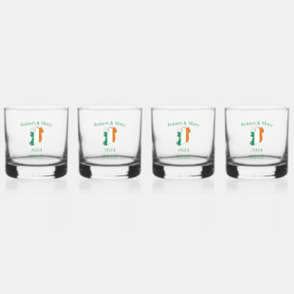 Ierse bruiloft whisky glas set