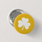  Ierse Button Shamrock | Goud en wit (Voorkant /achterkant)