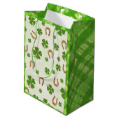 Ierse charme Whimsical MEDIUM St Patrick's Day Cadeauzakje (Achterkant Gekanteld)